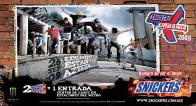 SNICKERS URBANIAPrimer rastreo de bandas, 